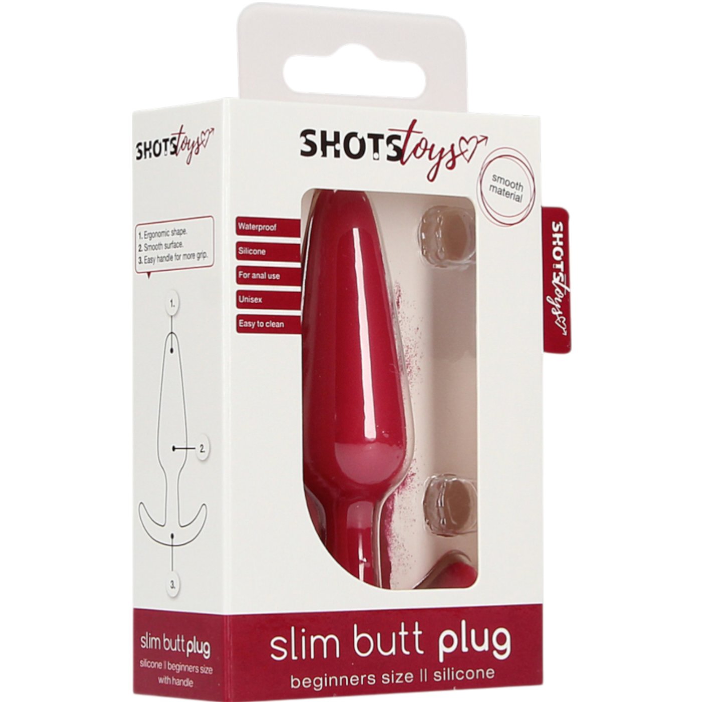 Beginners Size Slim Butt Plug Red