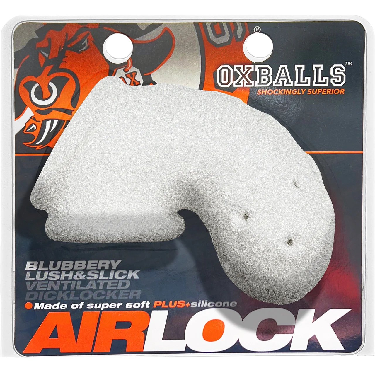 Oxballs Airlock Vented Chastity Cage White Ice