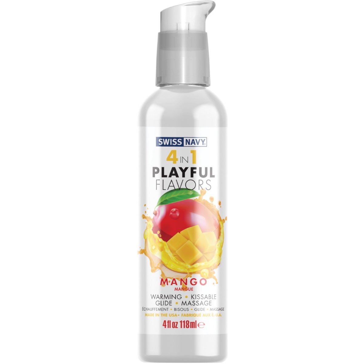 Swiss Navy 4in1 Mango Water-Based Flavoured Lubricant 118ml