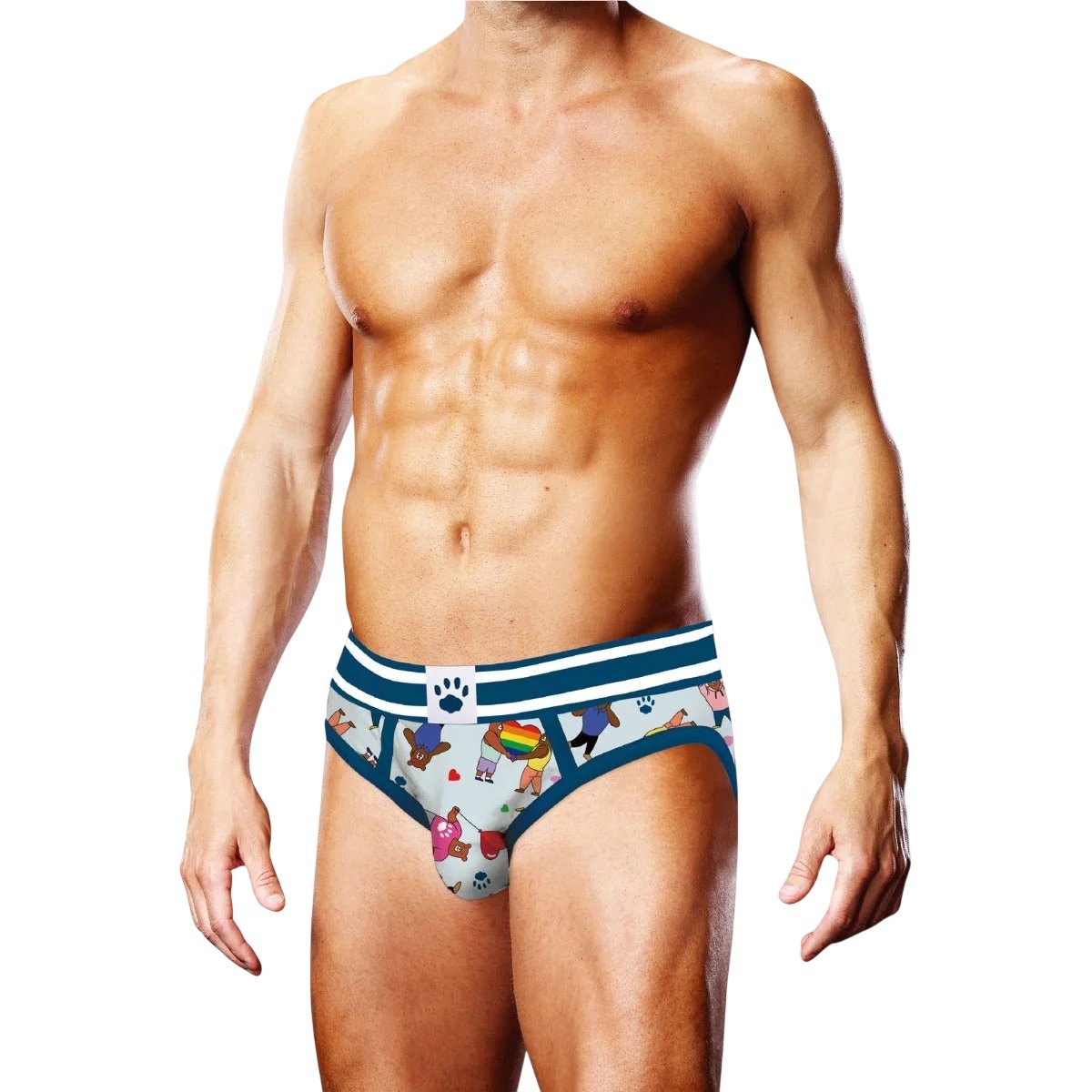 Prowler Bears With Hearts Brief Blue, Xl