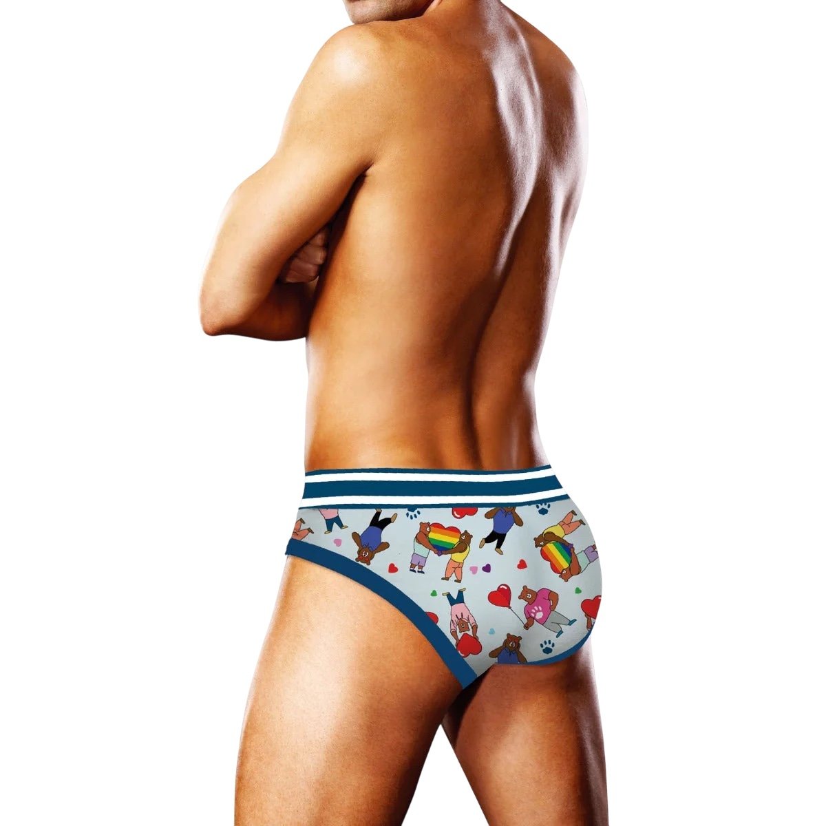 Prowler Bears With Hearts Brief Blue
