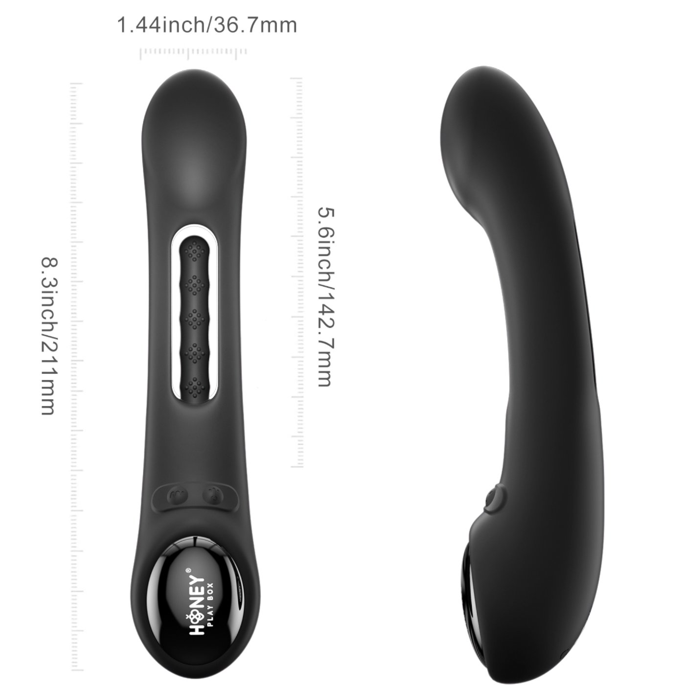 Honey Play Box Tempo App-Controlled Tapping Finger Silicone G-Spot Vibrator