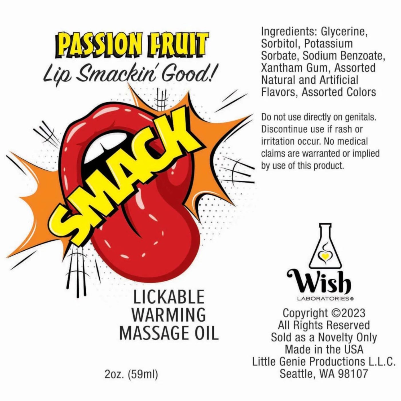 SMACK Lickable Warming Body Massage Oil 3ml x 36 Display