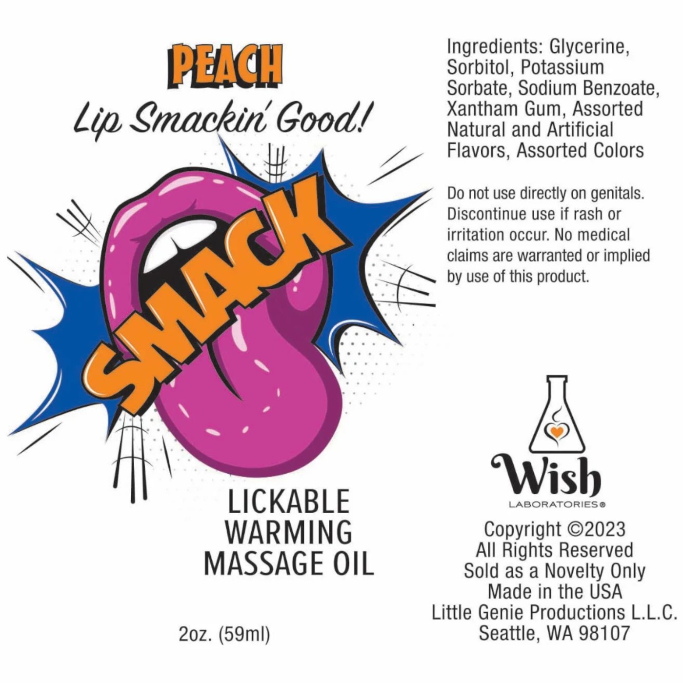 SMACK Lickable Warming Body Massage Oil 3ml x 36 Display