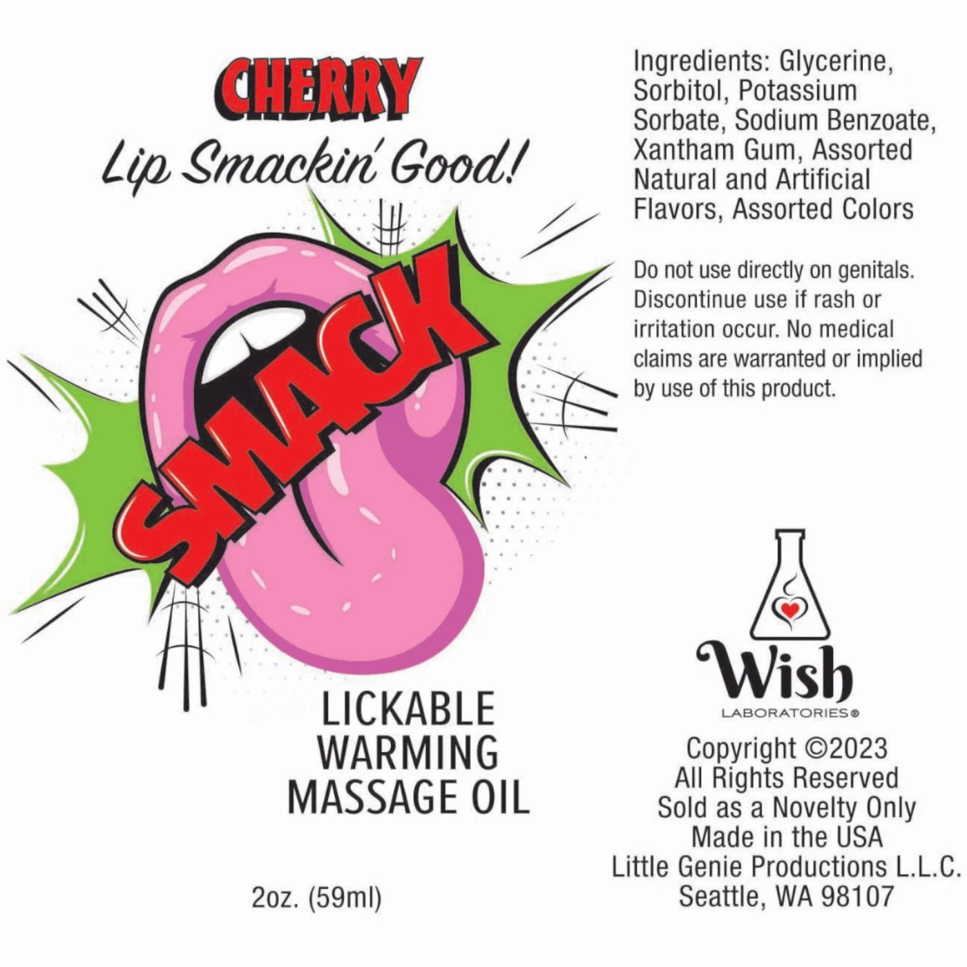 SMACK Lickable Warming Body Massage Oil 3ml x 36 Display