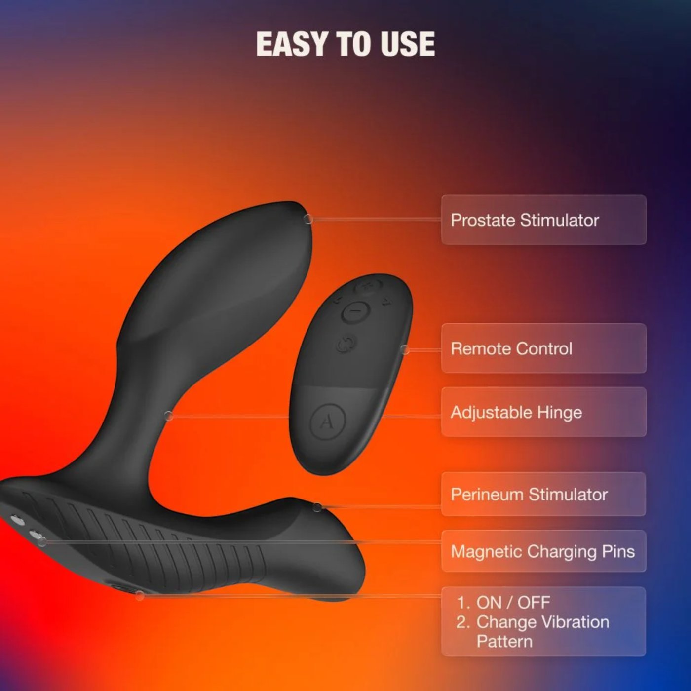 Arcwave Perk Vibrating Prostate Massager with Remote Control
