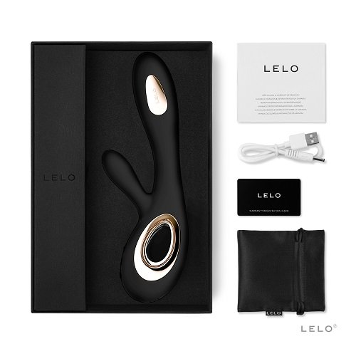 Lelo Soraya Wave Rechargeable Rabbit Vibrator Black
