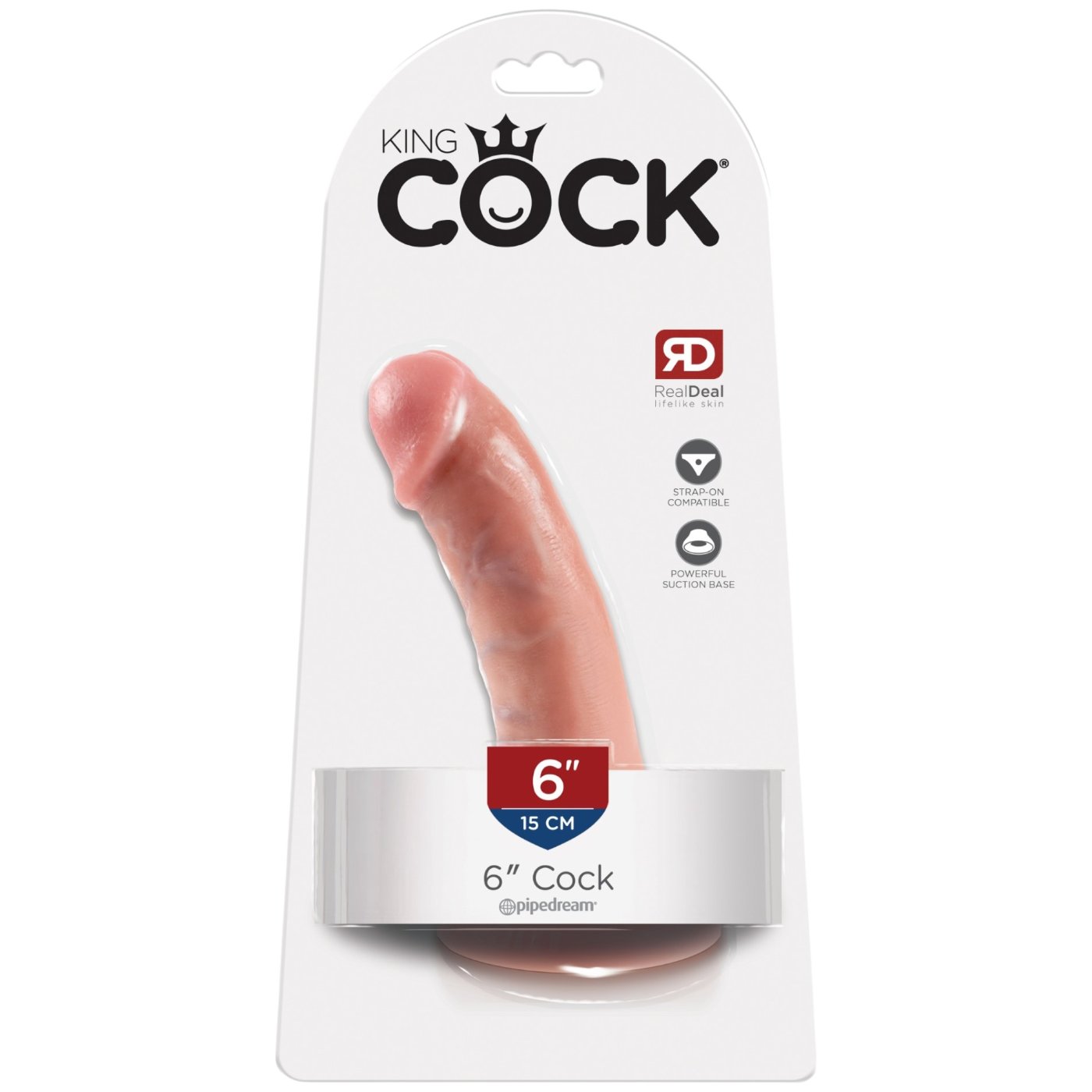 King Cock 6-Inch Ultra Realistic Dildo with Suction Cup