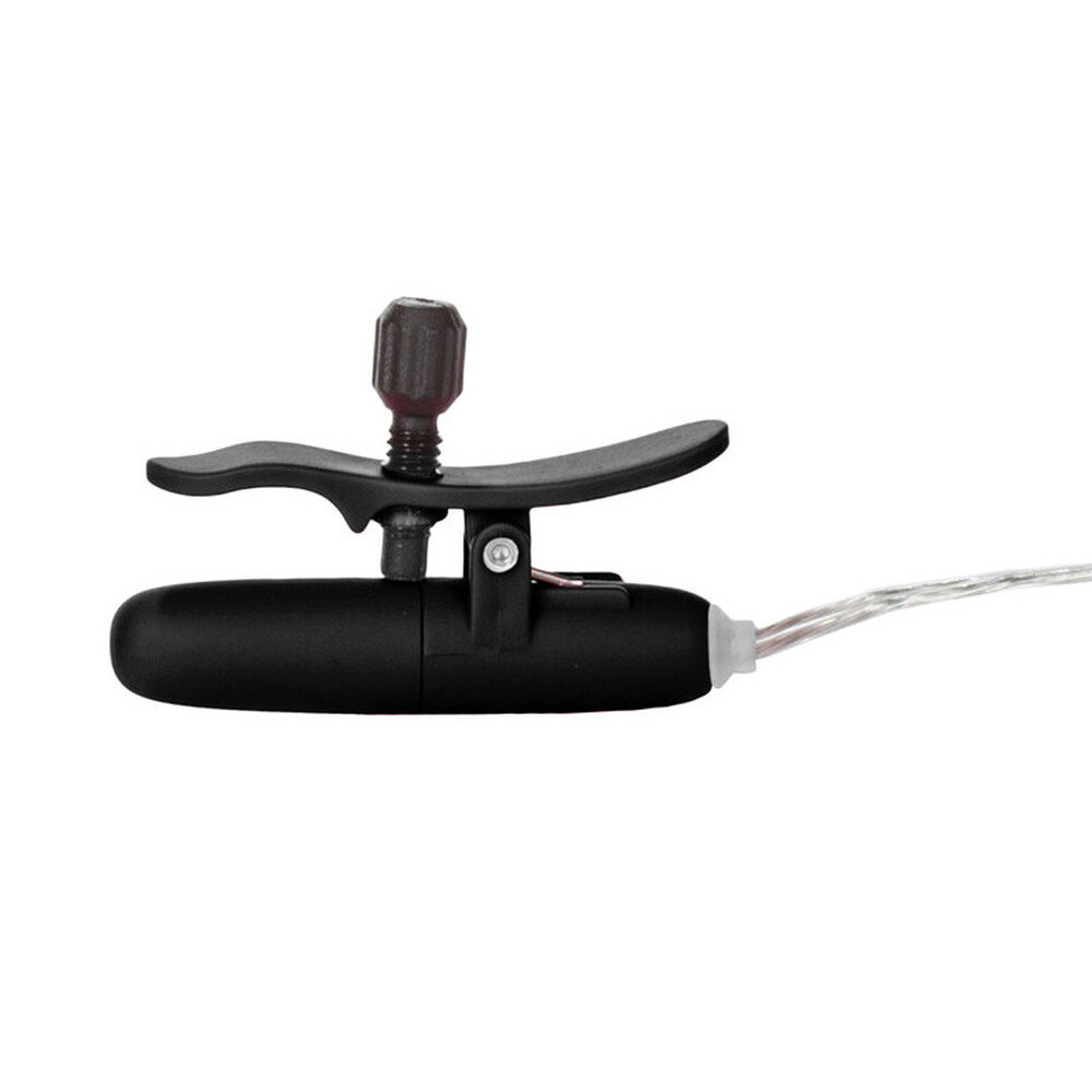 CalExotics Heated Vibrating Nipple Teasers Black