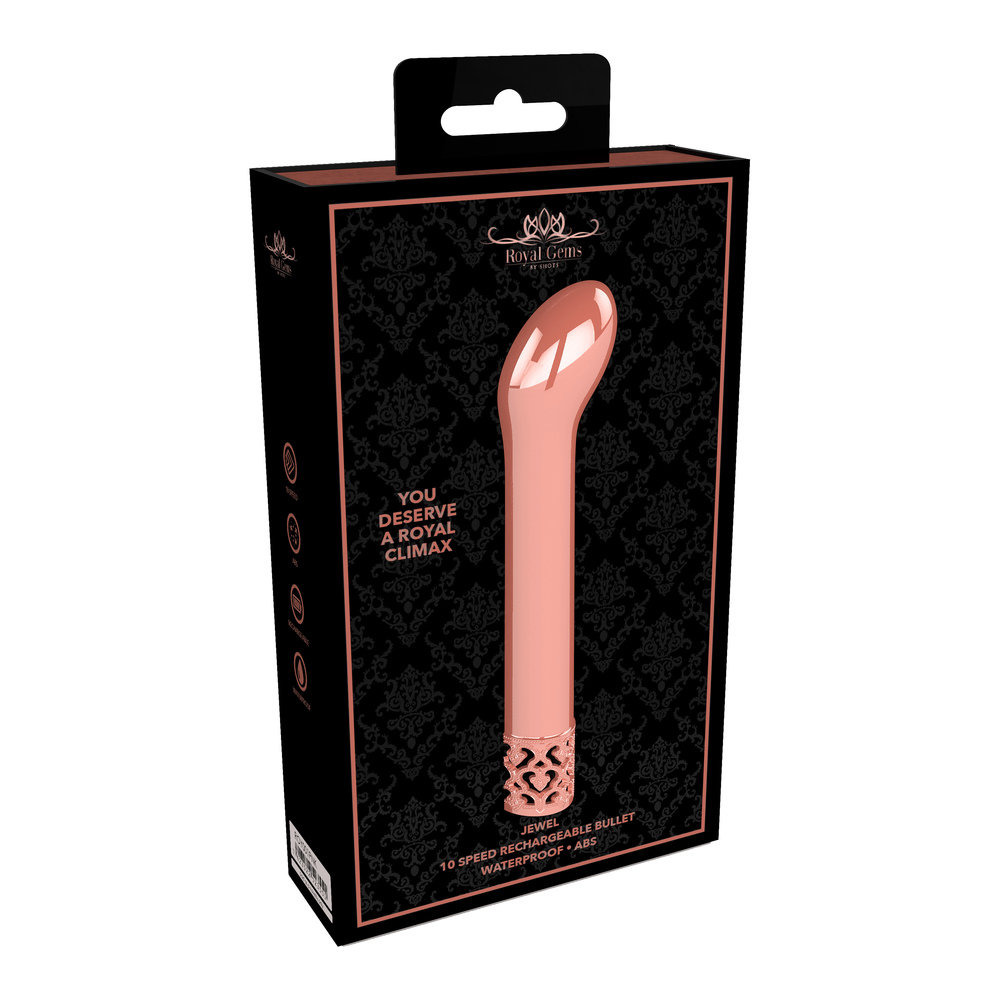 Royal Gems Jewel Rechargeable G-Spot Vibrator Rose Gold