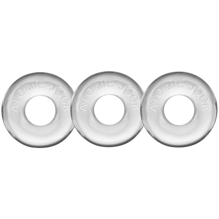 Oxballs Ringer Stretchy Cock Ring Set Clear (3 Pack)