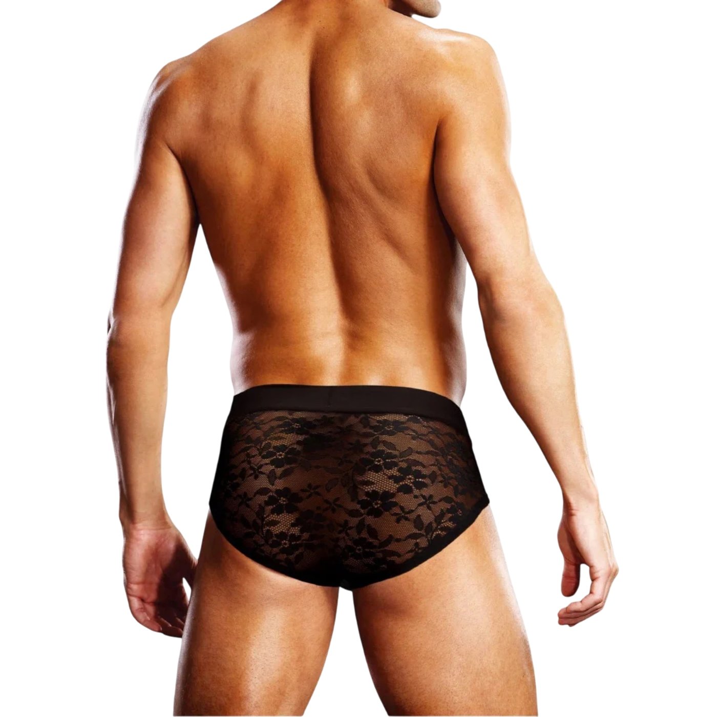 Prowler Lace See-Through Brief Black