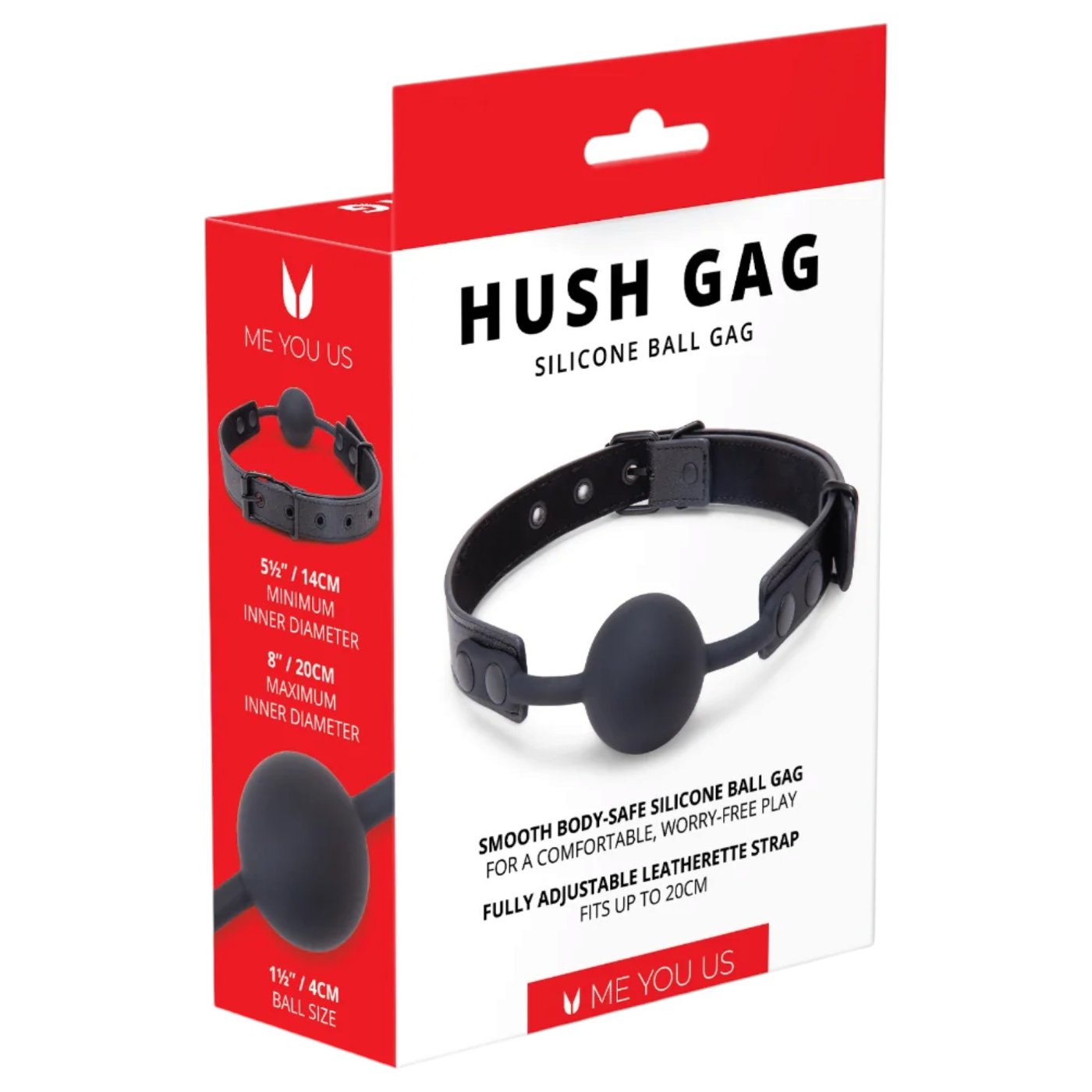 Me You Us Hush Silicone Ball Gag Black