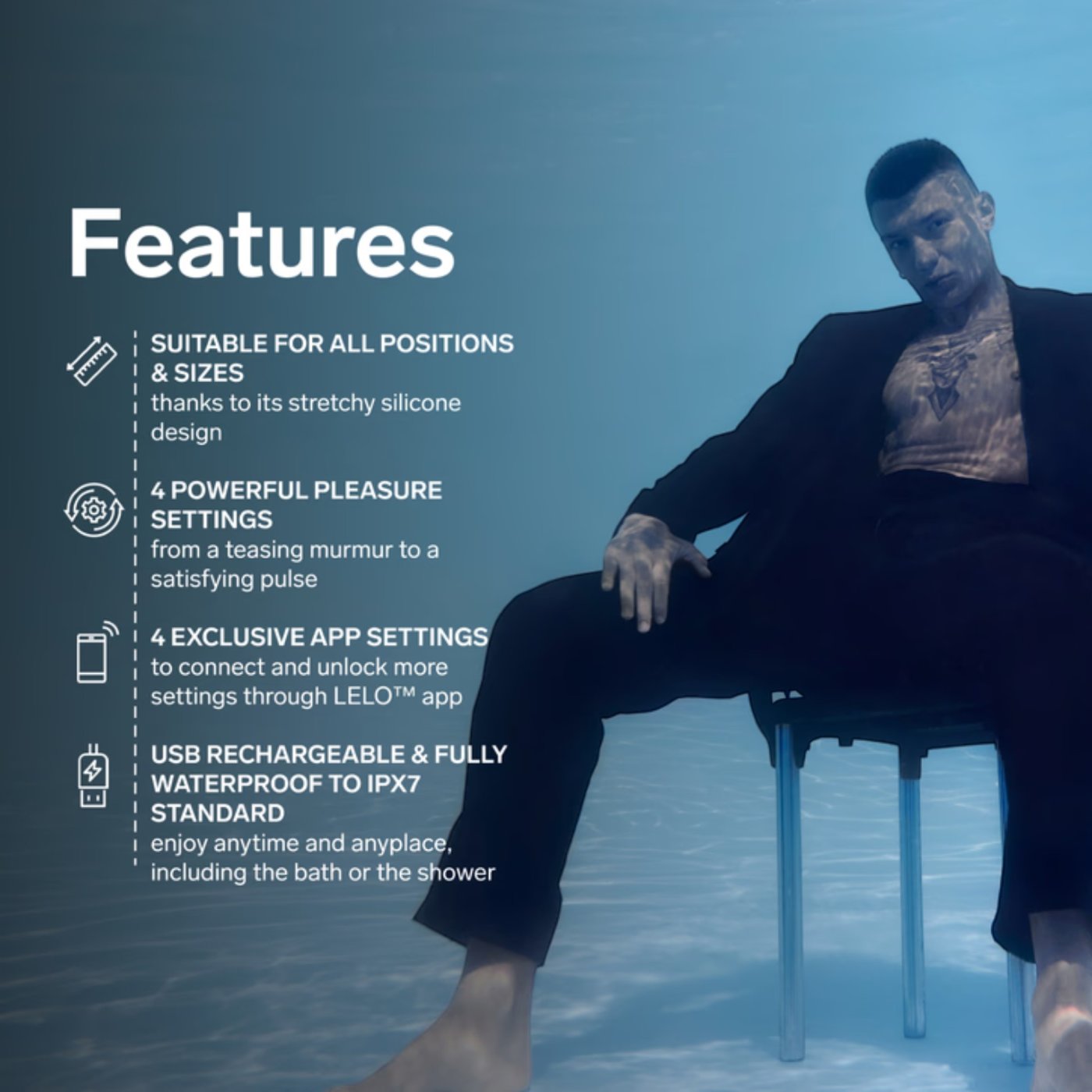 LELO Lifeguard Originals App Controlled Vibrating Cock Ring