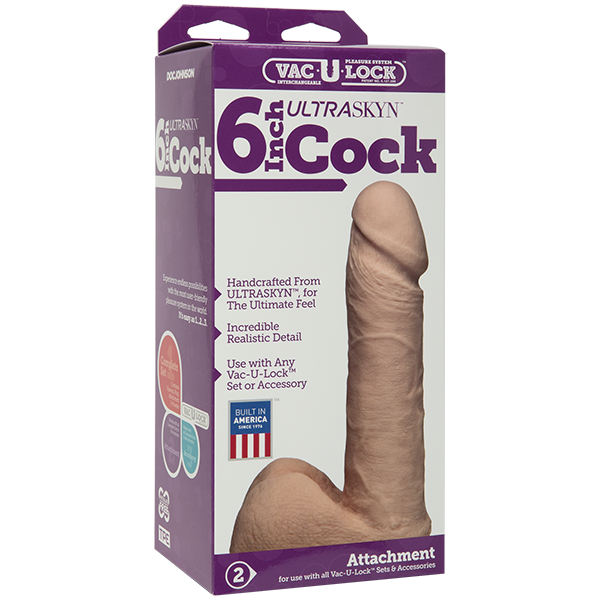Vac-U-Lock UltraSkyn Cock Flesh 6 Inch