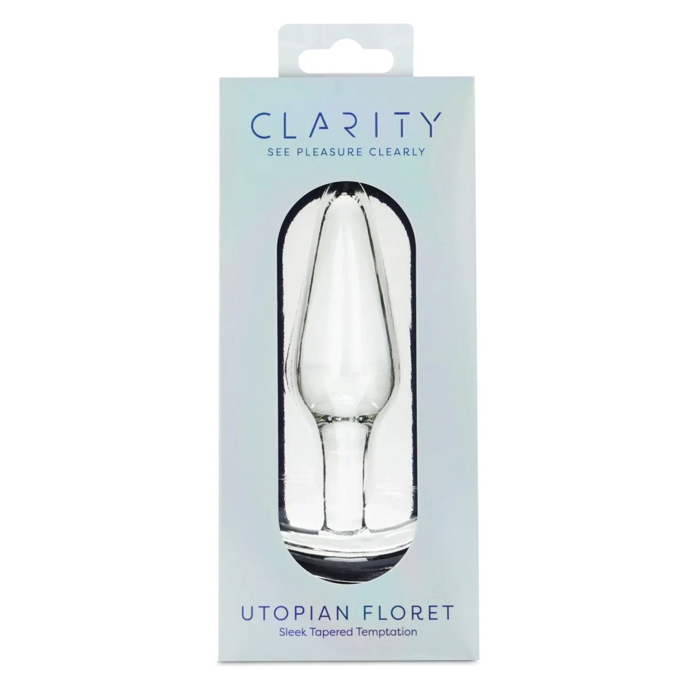 Clarity Utopian Floret Tapered Glass Butt Plug 5 Inch