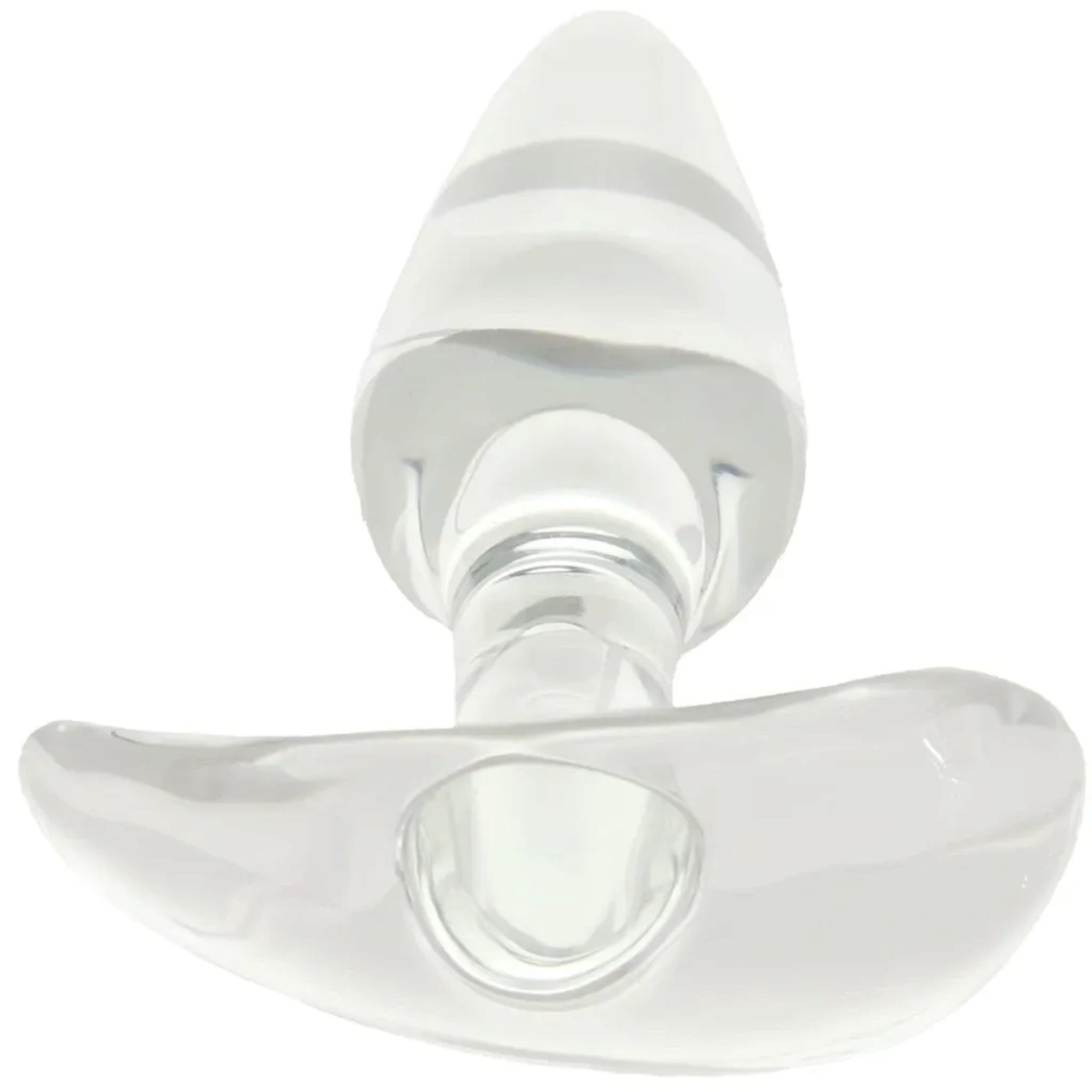 Clarity Utopian Floret Tapered Glass Butt Plug 5 Inch