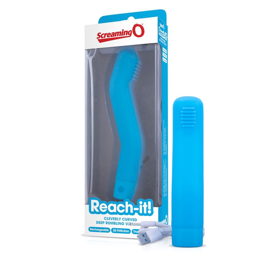 Screaming O Reach-it! Rechargeable G-Spot Vibrator Blue