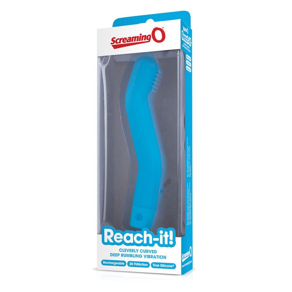 Screaming O Reach-it! Rechargeable G-Spot Vibrator Blue