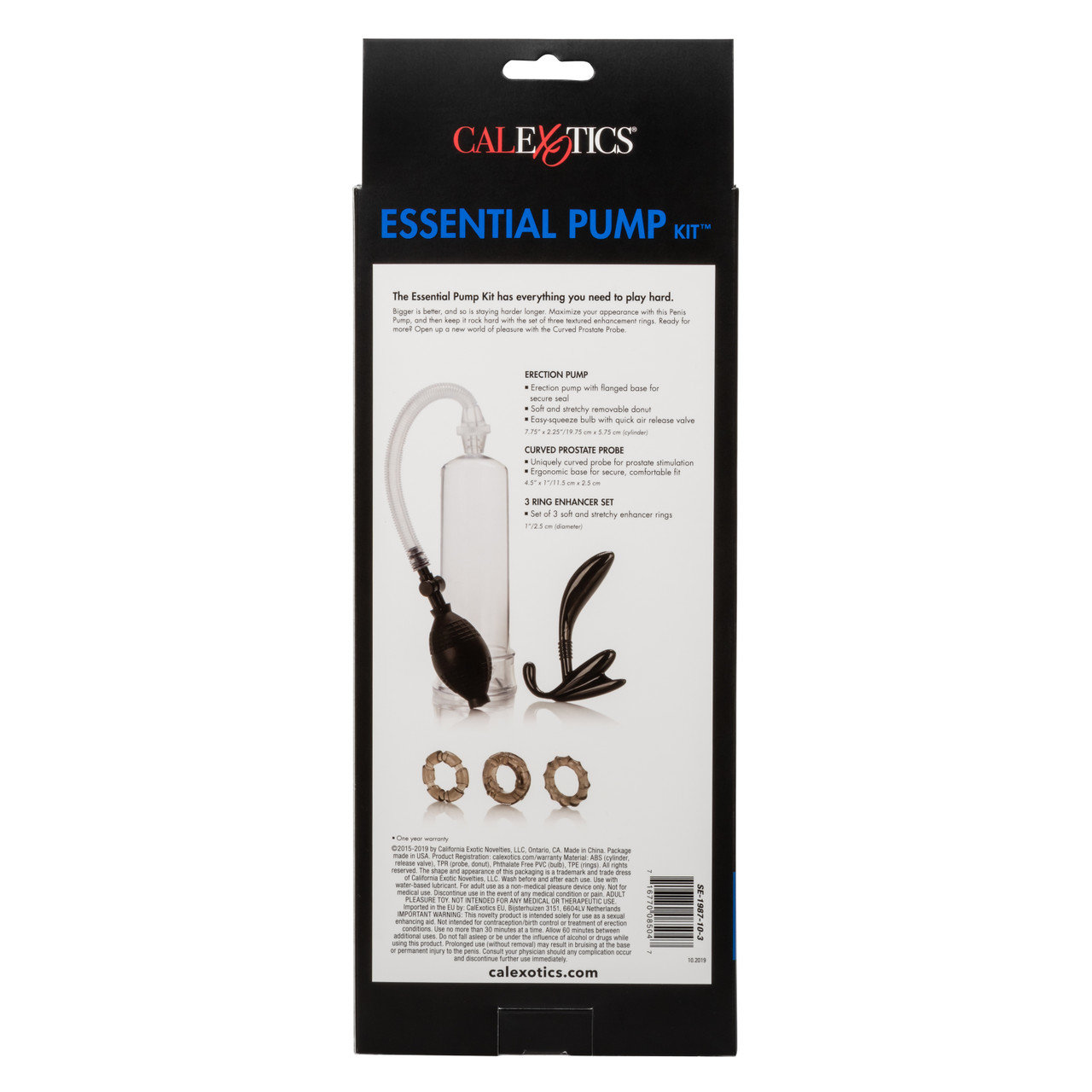 CalExotics His Essential Pump Kit Manual Penis Pump Set