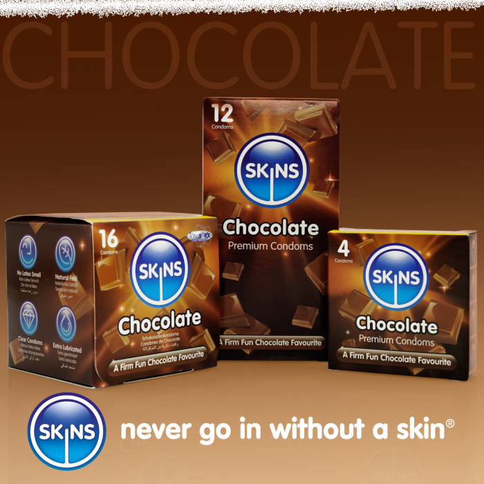 Skins Condoms Chocolate 4 Pack