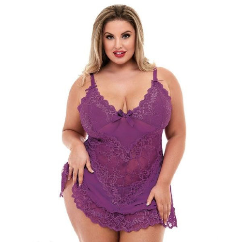 Baci Mini Lace Chemise Blue Queen Baci Mini Lace Chemise Blue Queen
