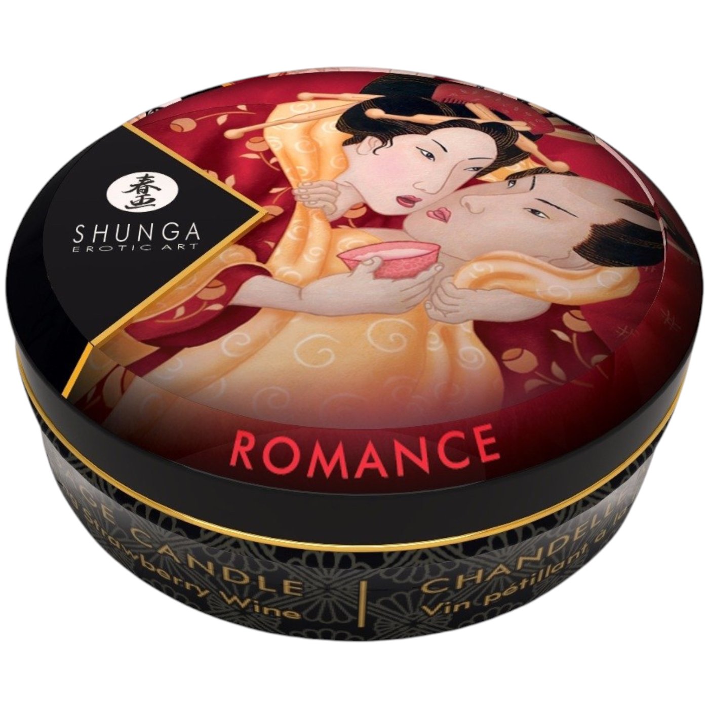 Shunga Mini Massage Candle Sparkling Strawberry Wine 30ml