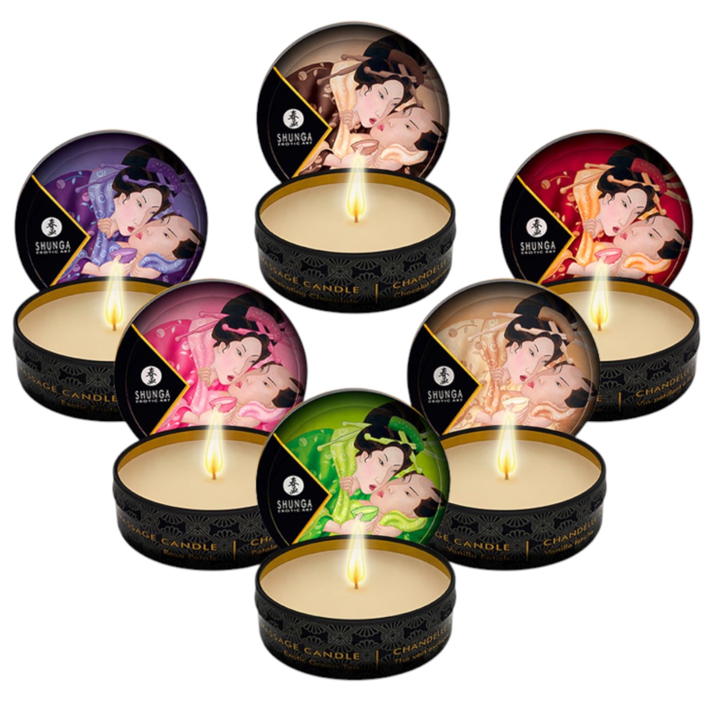 Shunga Mini Massage Candle Sparkling Strawberry Wine 30ml