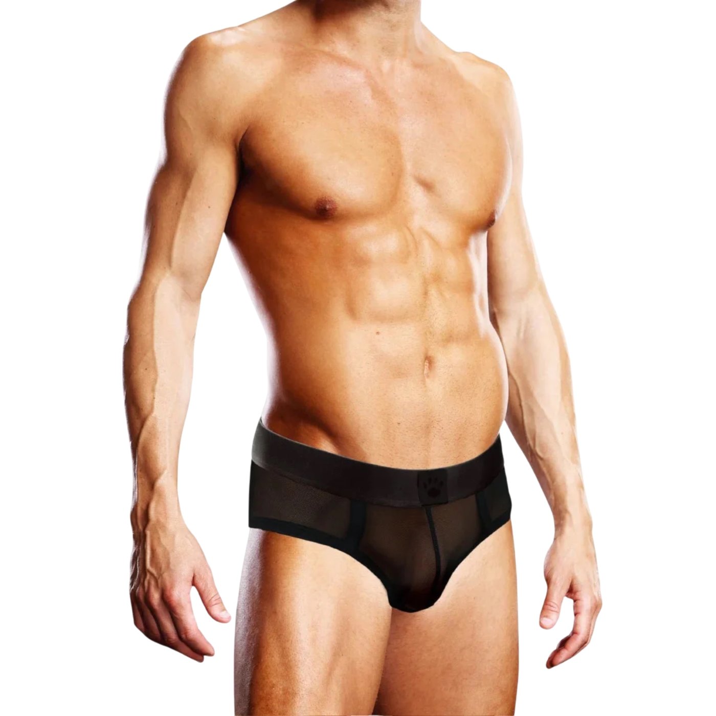 Prowler Mesh See-Through Brief Black