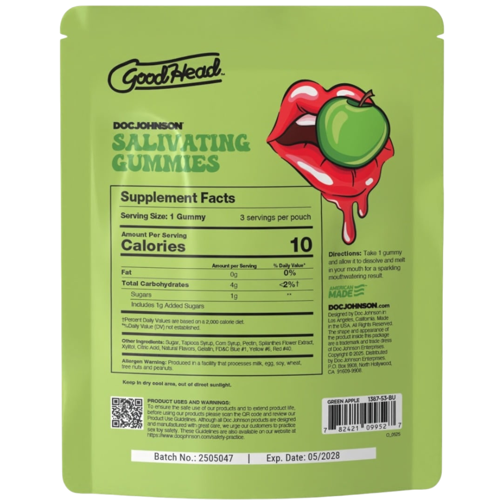 GoodHead Salivating Gummies Green Apple (3 Pack)