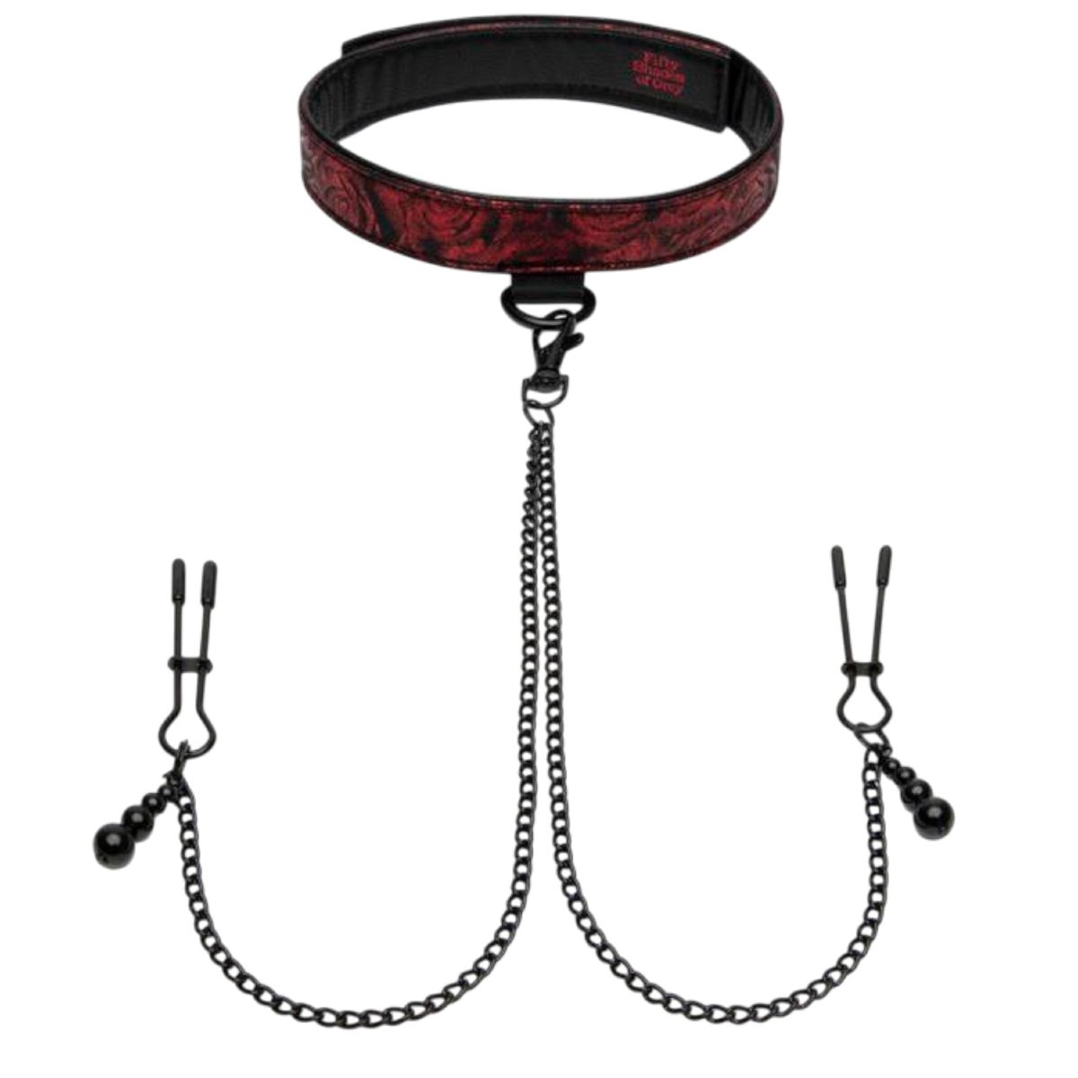 Fifty Shades of Grey Sweet Anticipation Collar &amp, Nipple Clamps Set