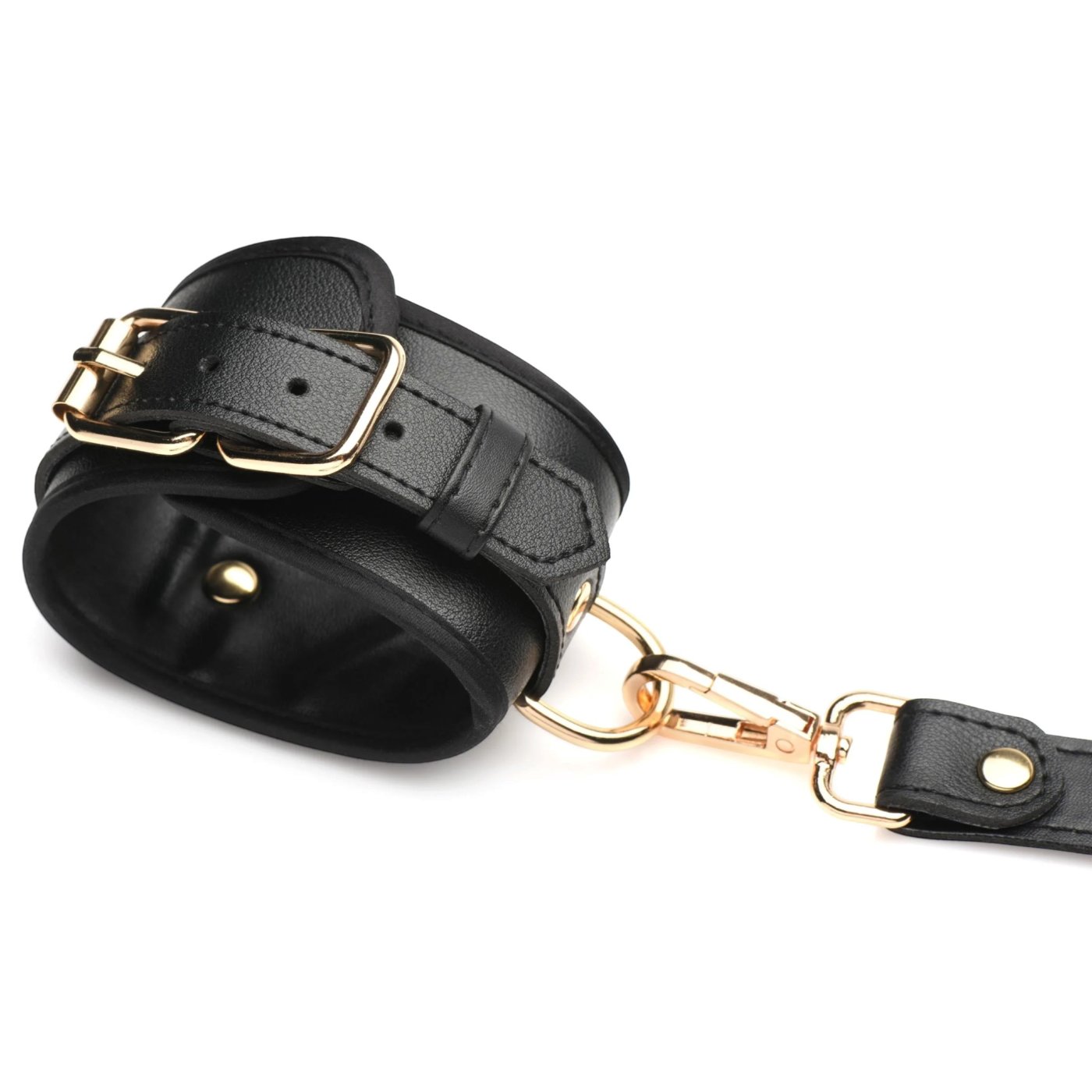 Strict Bondage Harness with Bows and Wrist Cuffs Black