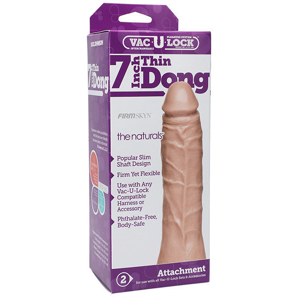 Vac-U-Lock The Naturals Thin Realistic Dong 7 Inch