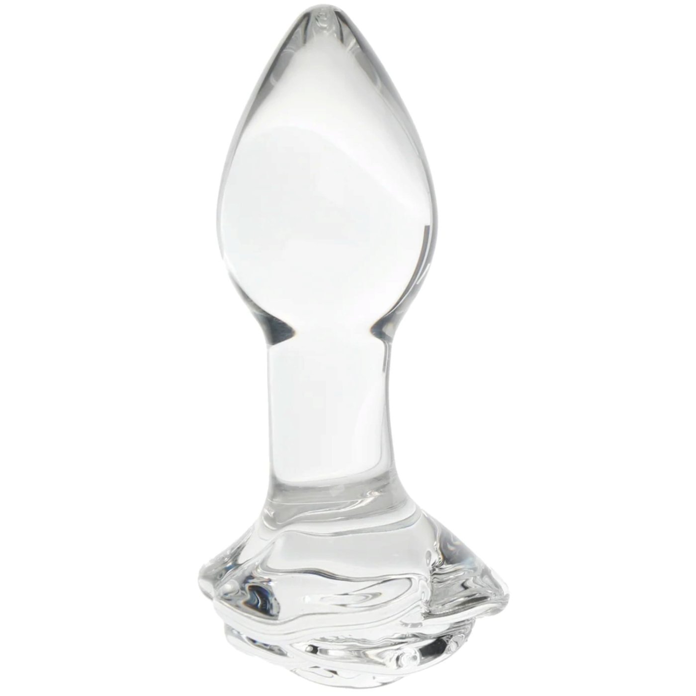 Clarity Utopian Bloom Small Glass Butt Plug with Rose Base
