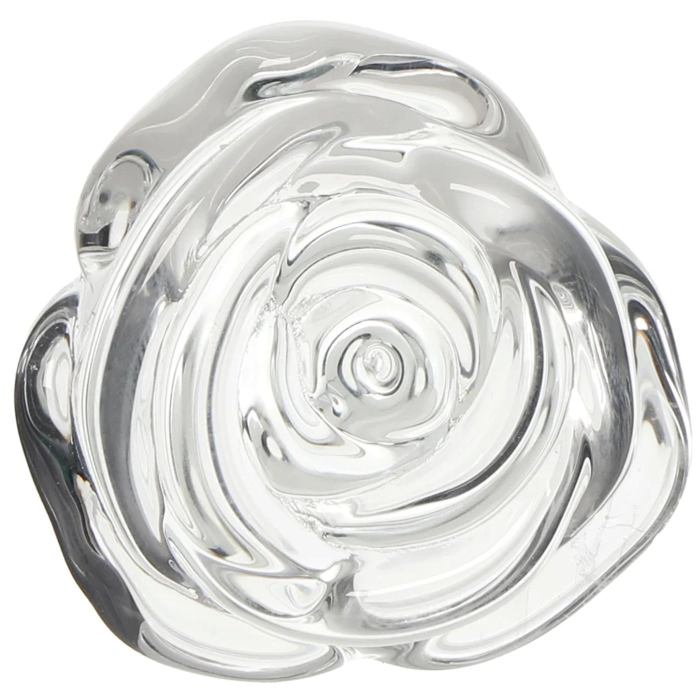 Clarity Utopian Bloom Small Glass Butt Plug with Rose Base