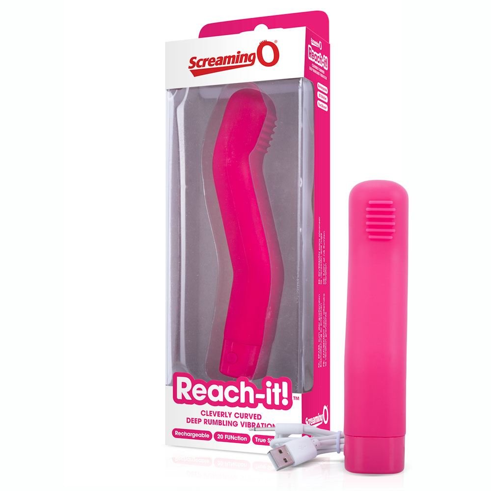 Screaming O Reach-it! Rechargeable G-Spot Vibrator Pink