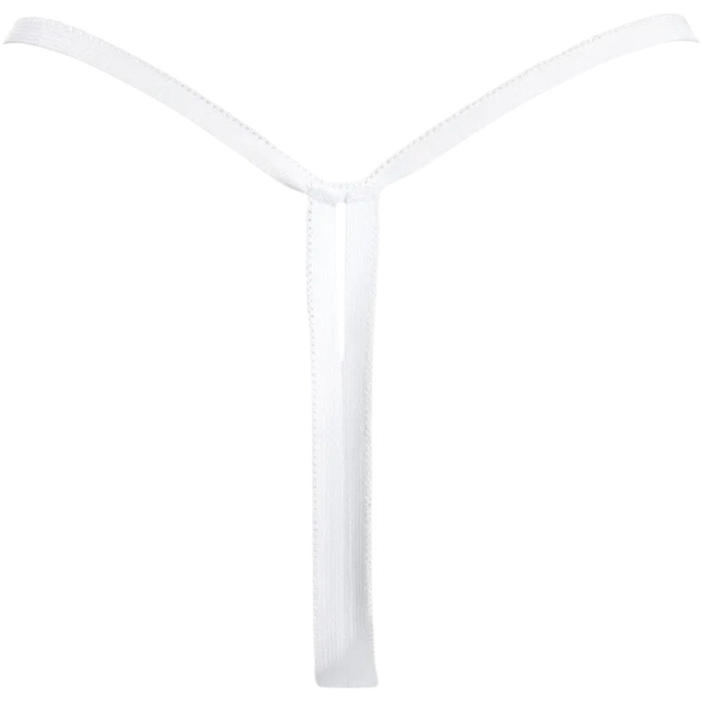 Rimba Butterfly Embroidered Crotchless G-String White