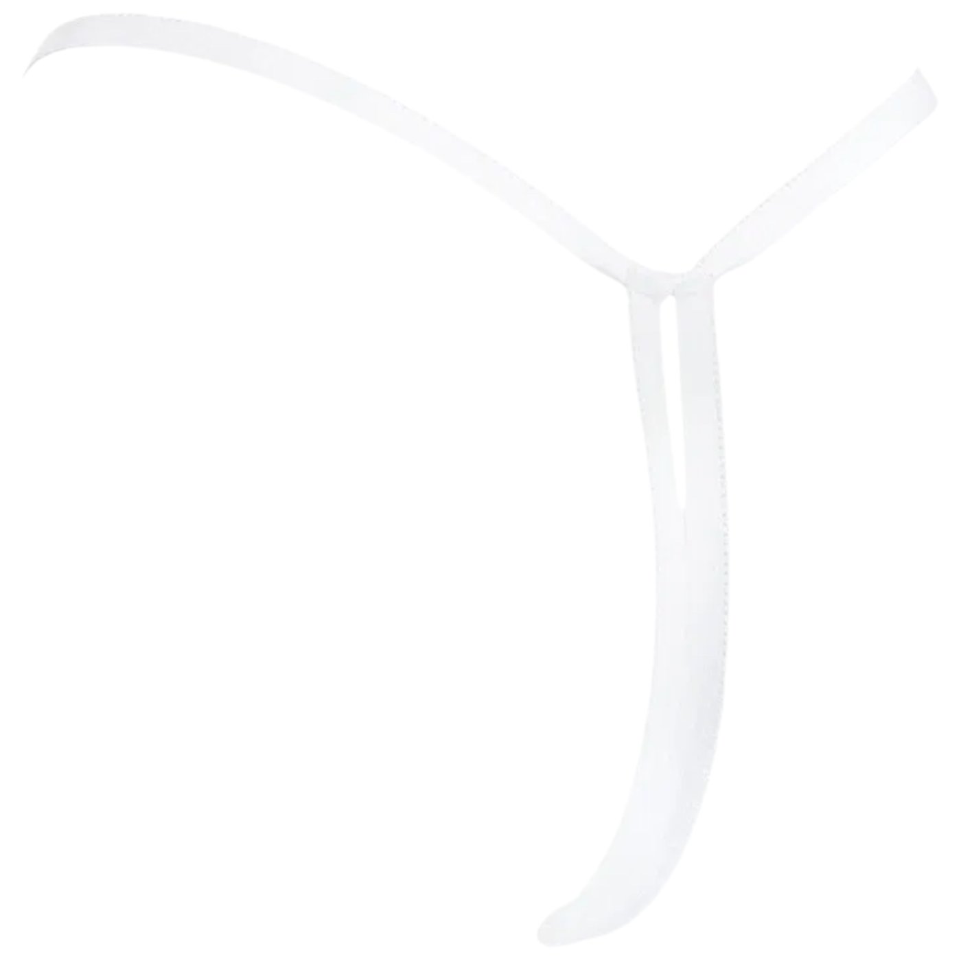 Rimba Butterfly Embroidered Crotchless G-String White