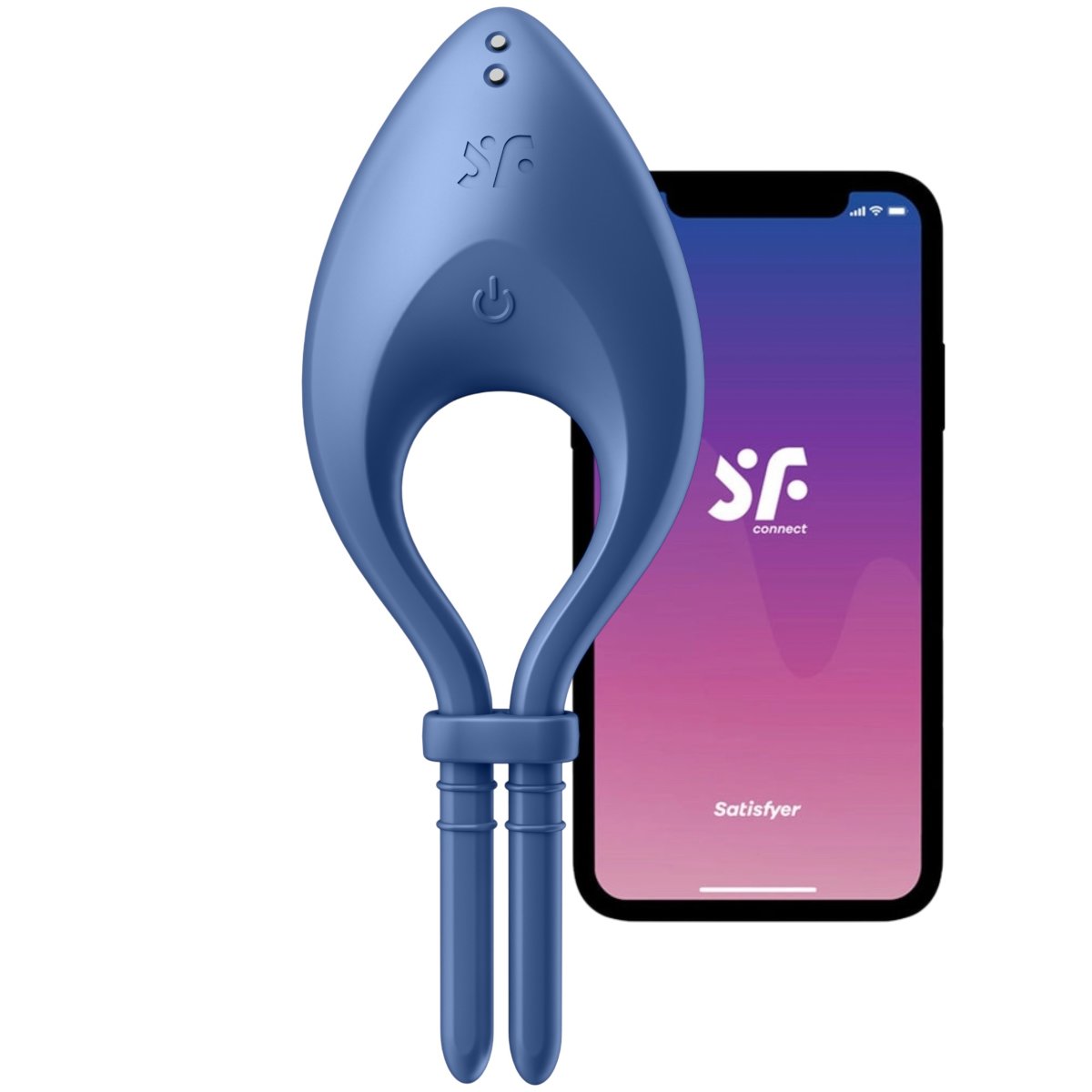 Satisfyer Bullseye App Controlled Vibrating Cock Ring Blue