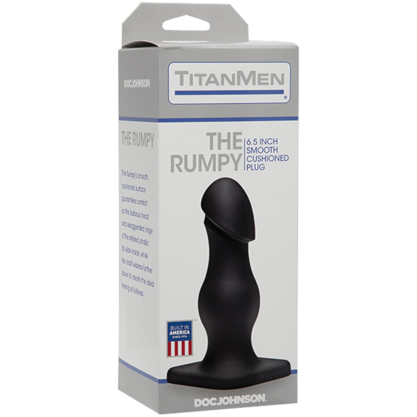 TitanMen The Rumpy Cushioned Plug Black 6.5 Inch