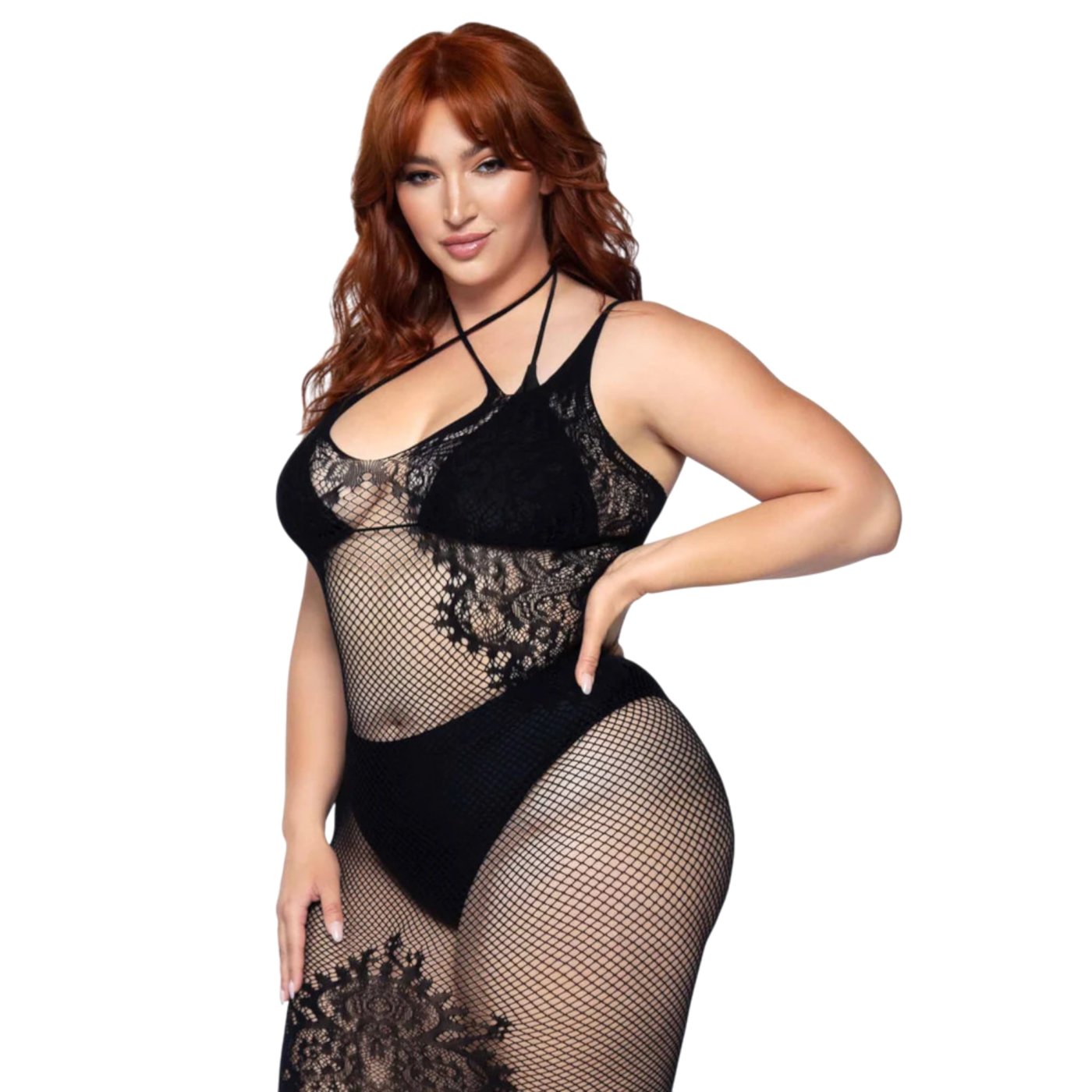 Leg Avenue Dual Strap Halter Dress Queen Size