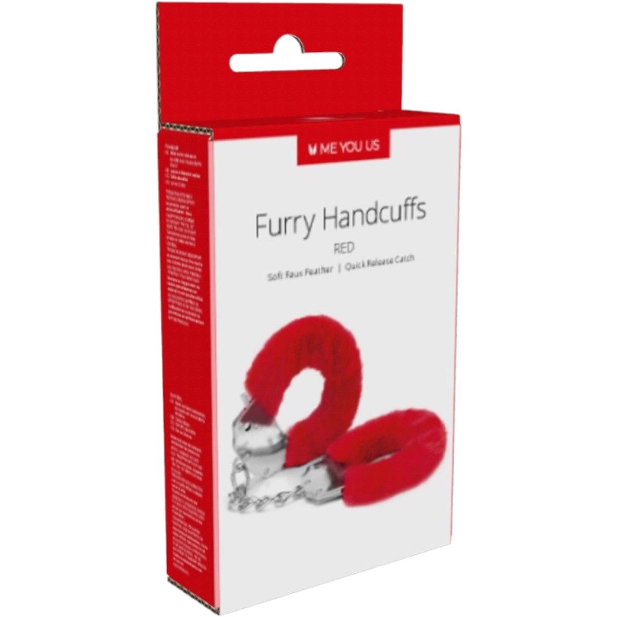 Me You Us Furry Handcuffs Red