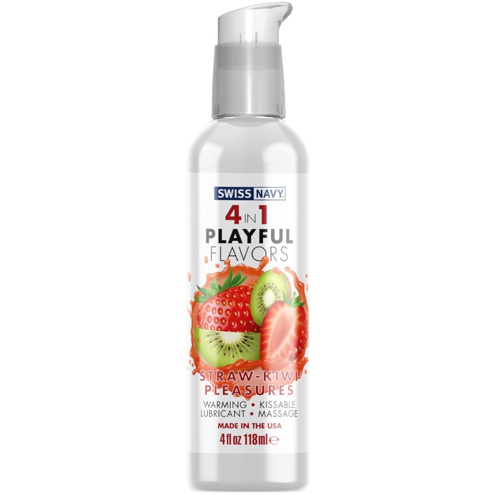 Swiss Navy 4in1 Strawberry-Kiwi Pleasures Flavoured Lubricant 118ml