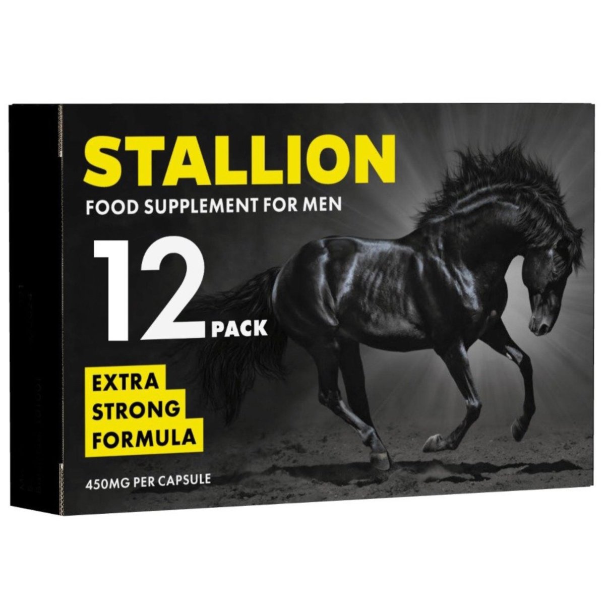 Stallion Extra Strong Herbal Supplement for Men 12 Capsules (450mg each) – Stallion