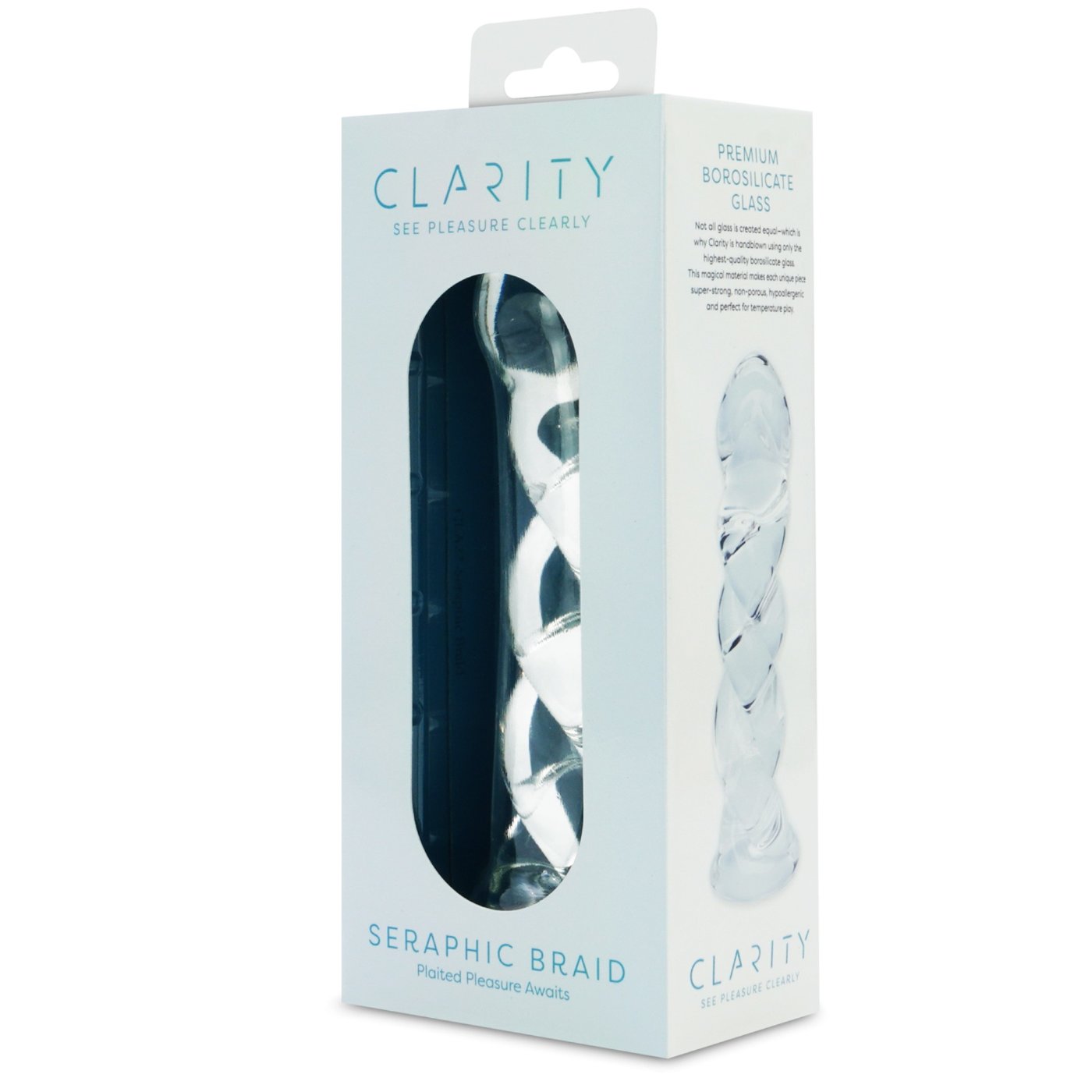 Clarity Seraphic Braid Spiral Glass Dildo 6 Inch