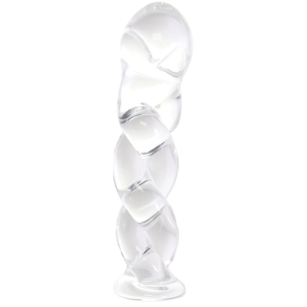 Clarity Seraphic Braid Spiral Glass Dildo 6 Inch