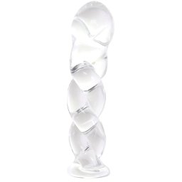 Clarity Seraphic Braid Spiral Glass Dildo 6 Inch