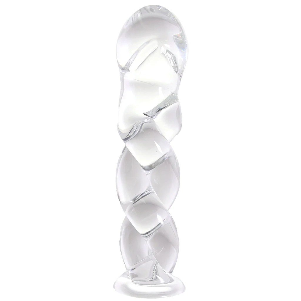 Clarity Seraphic Braid Spiral Glass Dildo 6 Inch