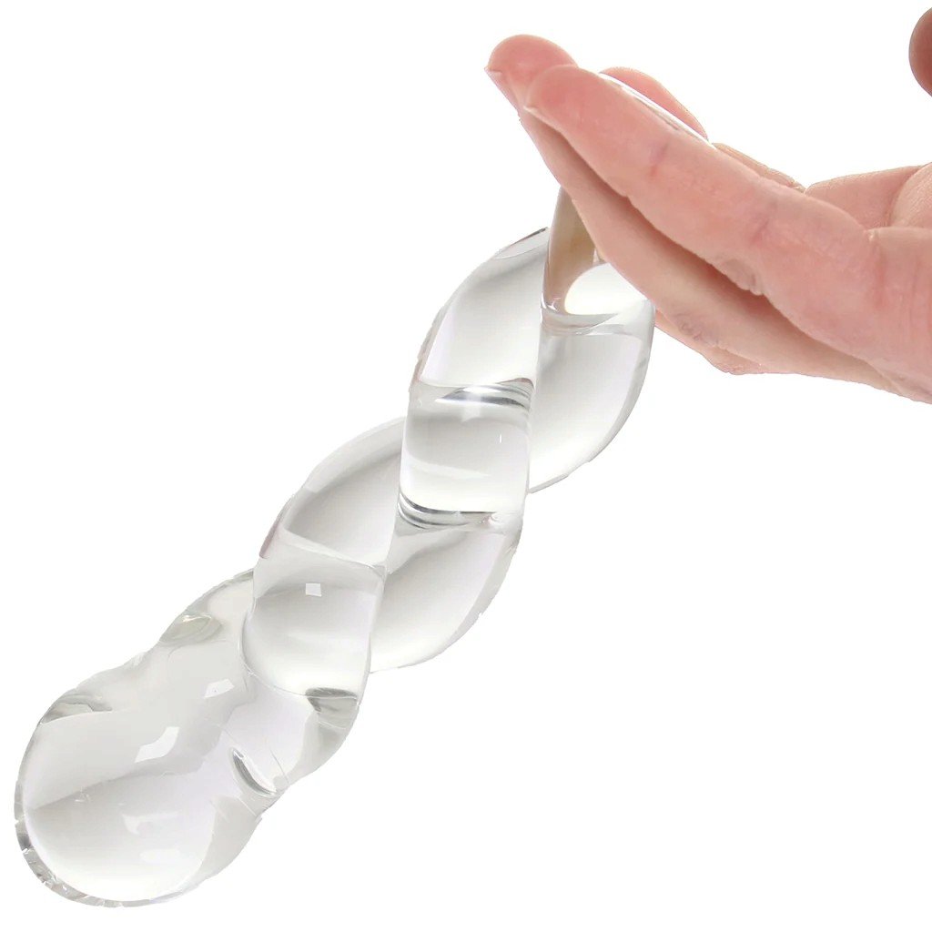 Clarity Seraphic Braid Spiral Glass Dildo 6 Inch