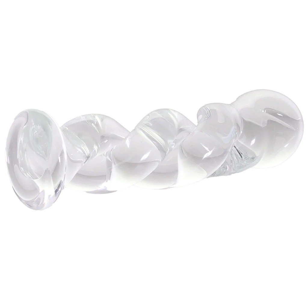 Clarity Seraphic Braid Spiral Glass Dildo 6 Inch
